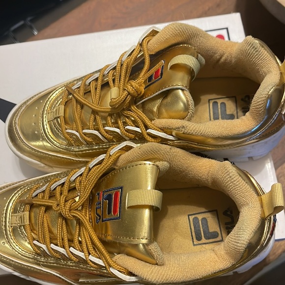 Gold Metallic Sneakers - Picture 4 of 4